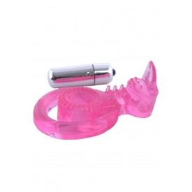 Розовая вибронасадка со стимулятор клитора " Язычок"