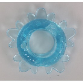 Голубое эрекционное кольцо "Снежинка"
