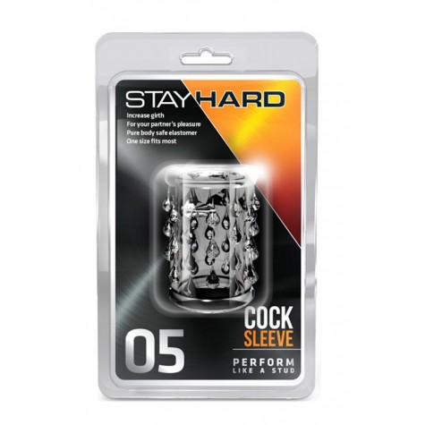 Прозрачная насадка с капельками STAY HARD COCK SLEEVE 05 CLEAR